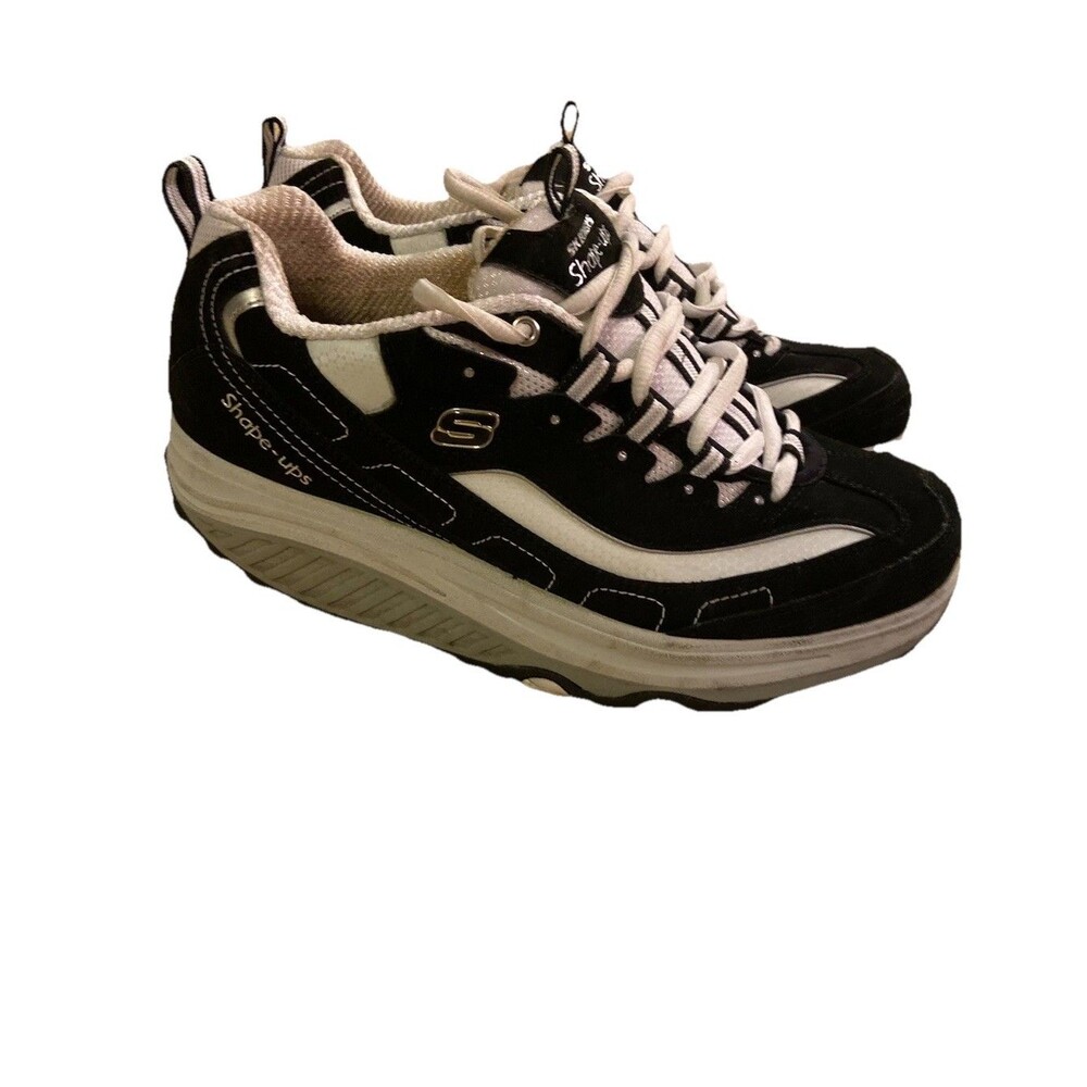 Skechers Shape-Ups Women’s Size 8 Black Toning Walking Gym Athletic Sneakers
